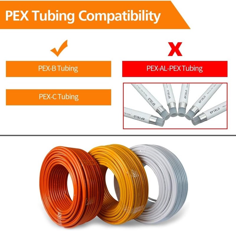 PXZBLG 12 Pack PEX 3/4" × 3/4" × 1/2" TEE Fittings, Brass Crimp for PEX Pipe in Plumbing Jobs - Image 5